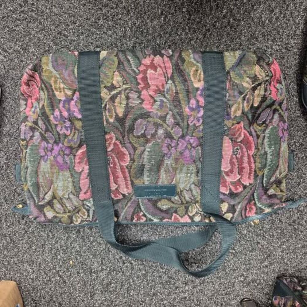 Vintage 3-Piece Floral Tapestry Luggage Set - Weekender & Duffle Bags - Picture 3 of 5